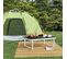 Lot De 6 Table De Camping Pliable En Aluminium+mdf,table De Jardin Exterieur,hauteur Réglable,noir