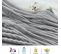 Couverture En Flanelle Avec Rayures.couverture Plaid Couverture Polaire.220x240cm.gris