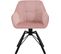 Chaise Pivotante à 360°,chaise Salle à Manger Rembourrée,scandinave,en Velours,pieds En Métal,rose