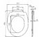 Abattant De Toilette En Duroplast Avec Charnière.couvercle De Wc.45.5x37.1cm.bambou Noir