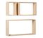 Set de 3 étagères rectangles SHELVY Imitation chêne