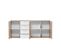 Buffet 3 portes/4 tiroirs TOLEDO décor chêne sonoma/blanc