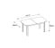 Table L.120/160 rectangulaire  TOLEDO 2 décor chêne sonoma/blanc