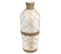 Terre Cuite Vase Décoratif 62 Beige Blanc Rokan