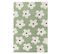 Tapis Enfant Avec Motif Floral En Coton Vert 140 X 200 Cm Mokhva