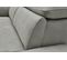 Canapé angle droit relax électrique NEWPORT tissu gris clair