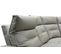 Canapé d'angle relax électrique HEAVEN cuir taupe tissu gris