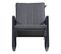 Table et fauteuil de jardin LOKI Noir et gris
