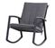 Table et fauteuil de jardin LOKI Noir et gris