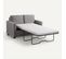 Canapé 2 places convertible express en velours anthracite - matelas 16 cm CALITO