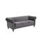 Canapé Chesterfield CHESS 3 places tissu Gris 