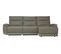 Canapé d'angle relax DOUGLAS angle droit cuir/tissu taupe