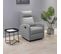 Fauteuil relax MALCOLM tissu gris