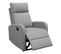 Fauteuil relax MALCOLM tissu gris