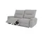 Canapé 3 places relax électrique ATOW tissu gris clair