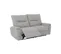 Canapé 3 places relax électrique ATOW tissu gris clair