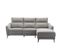 Canapé angle droit relax électrique WIL tissu gris clair