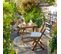 Table et chaises jardin INDO 2 Acacia