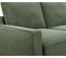 Canapé d'angle droit convertible méridienne réversible FOREST tissu vert