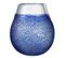 Photophore Design En Verre "santorini" 25cm Bleu