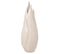Vase Design En Céramique "ibiza Brillant" 55cm Beige