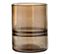 Vase Cylindrique Design "nervures" 19cm Ambre
