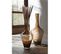 Vase Design En Verre "joni" 70cm Marron Ambre