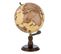 Globe Sur Pied En Bois "terrestre" 50cm Marron et Orange