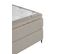 BOXSPRING lit complet taupe CONTINENTAL 160x200 cm/2x80x200 cm