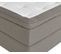 BOXSPRING lit complet gris CONTINENTAL 180x200 cm/2x90x200 cm