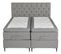 BOXSPRING lit complet relax CONTINENTAL gris 2x80x200 cm