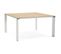 Table De Bureau Design "loina" 140cm Naturel et Blanc