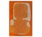 Tapis De Salon Moderne Tissé Plat Touc Touc En Polyester - Orange - 140x200 Cm