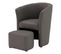 Fauteuil cabriolet taupe CLAYTON PU taupe