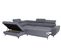 Canapé d'angle convertible gauche WESLEY tissu loft gris