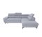 Canapé d'angle convertible droit WESLEY tissu loft silver
