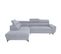 Canapé d'angle convertible gauche WESLEY tissu loft silver