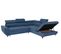 Canapé d'angle convertible droit WESLEY tissu loft bleu clair