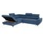 Canapé d'angle convertible gauche WESLEY tissu loft bleu clair