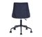 Chaise de bureau scandinave bleu tissu à roulettes réglable hauteur d'assise 46-56cm