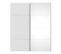 Armoire 2 portes coulissantes avec miroir ELEGANCE XL L.180 cm blanc laqué