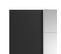 Armoire 2 portes coulissantes L.150 cm ELEGANCE MINI blanc et noir