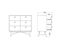 Commode 2x3 tiroirs BORGEN imitation chêne L.150 cm