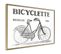Affiche Murale Encadrée "bicyclette" 90 X 60 Cm Or