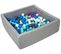 Piscine À Balles Pour Enfant, 90x90 Cm, Aire De Jeu + 200 Balles Blanc,bleu,rose,gris,turquoise