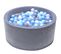 Welox Piscine 200 Balles 90x40 Cm Pour Bébé       Gris Balles Bleues