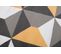 Tapis Salon Rectangle Jaune Gris Blanc Géométrique Fin Maya 120x170