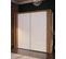 Armoire 2 portes coulissantes WAKATIPU L.231 cm blanc/imitation chêne
