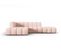 Canapé D'angle Gauche Modulable "lupine", 5 Places, Rose, Tissu Chenille