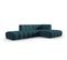 Canapé D'angle Droit Modulable "lupine", 5 Places, Turquoise, Tissu Chenille